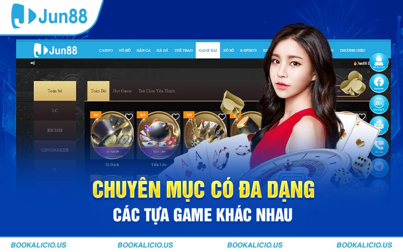 Chuyên mục có đa dạng các tựa game khác nhau